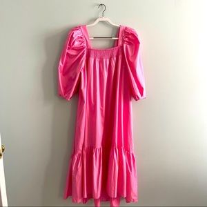 H&M Puff-sleeved cotton dress /Size L